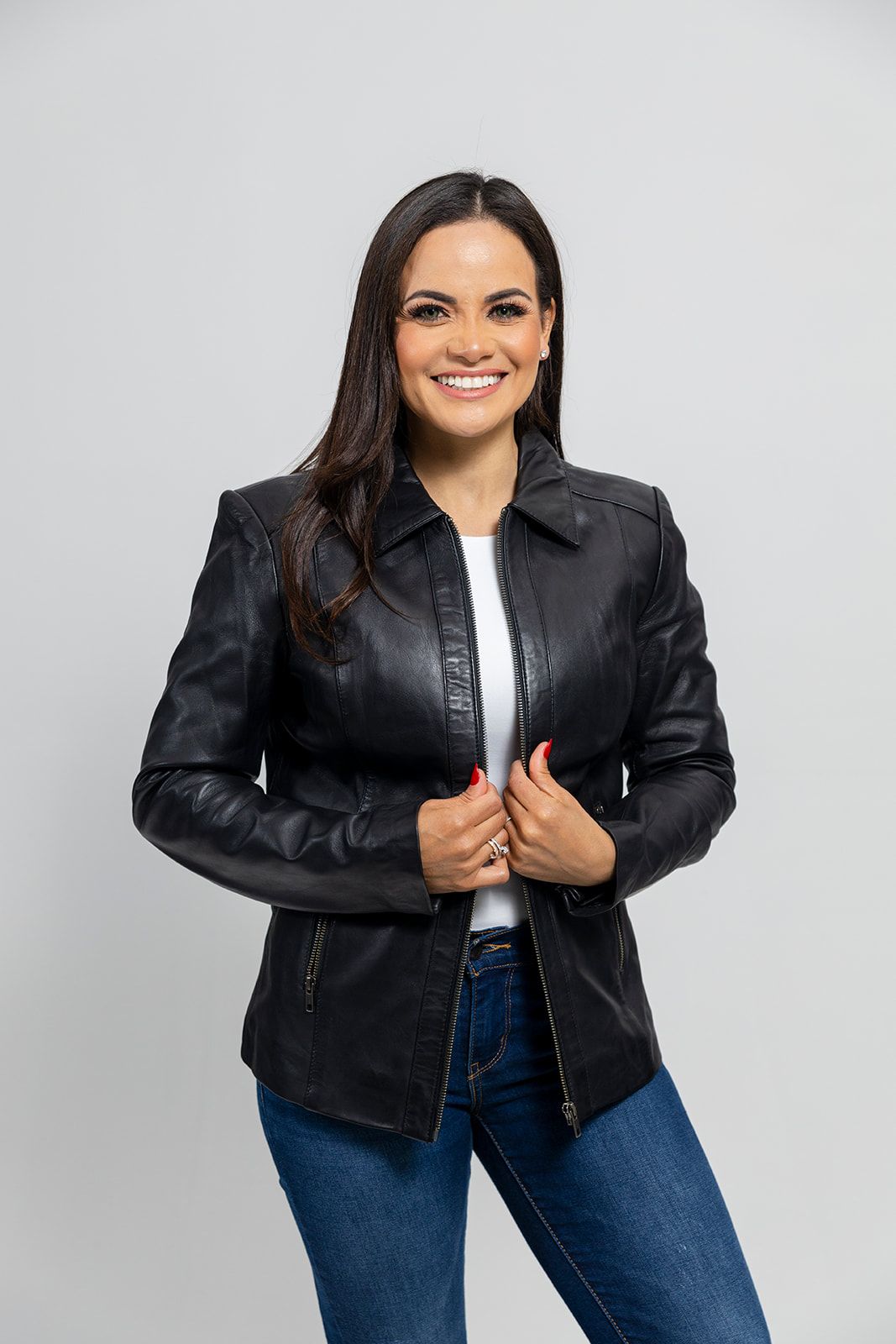 The "Patricia" Ladies Fashion Leather Jacket CLOSEOUT!