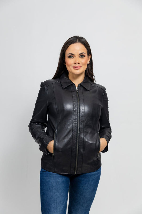 The "Patricia" Ladies Fashion Leather Jacket CLOSEOUT!