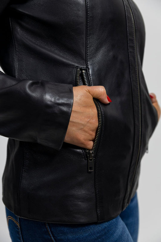 The "Patricia" Ladies Fashion Leather Jacket CLOSEOUT!