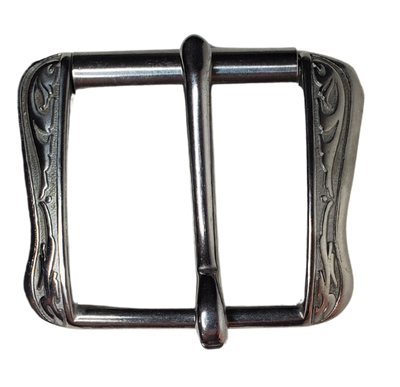 If you need a upgrade for your current belt or want a different look we have a selection of what we call Basic buckles. Stop in our shop in Smyrna, TN, just outside of Nashville. This is a Heavy duty Roller with a Western attitude. Great for heavy work belts.   Color - Stainless Steel ,1 3/4" width