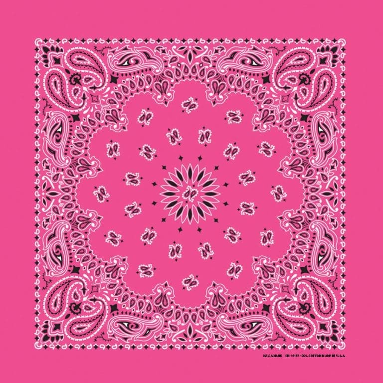 We stock traditional 100% Cotton for a soft and comfortable feel. Made in the USA and approx. 22" x 22", they feature a trademark Paisley design. Bandanas have been around for over 75 years and are still a staple in culture whether it's a farmer, MC, or a Rock star.