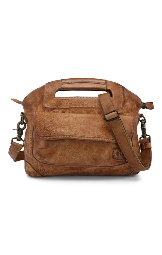 The Greenway Handbag, streamlined carry with security built in. Crafted from Artisan full-grain, vegetable-tanned leather. Reinforced dual top handles and a removable crossbody strap. Outside has a zip pocket and a magnet closure pouch. Secure zip-top closure. Inside organic cotton lining with two slip pockets, one zip pocket, and a key leash.  Made by Bed/Stu and now stocked at our Smyrna, TN store.

Measurements: 12" L x 10.25" H
Handmade and hand-finished in León, Mexico