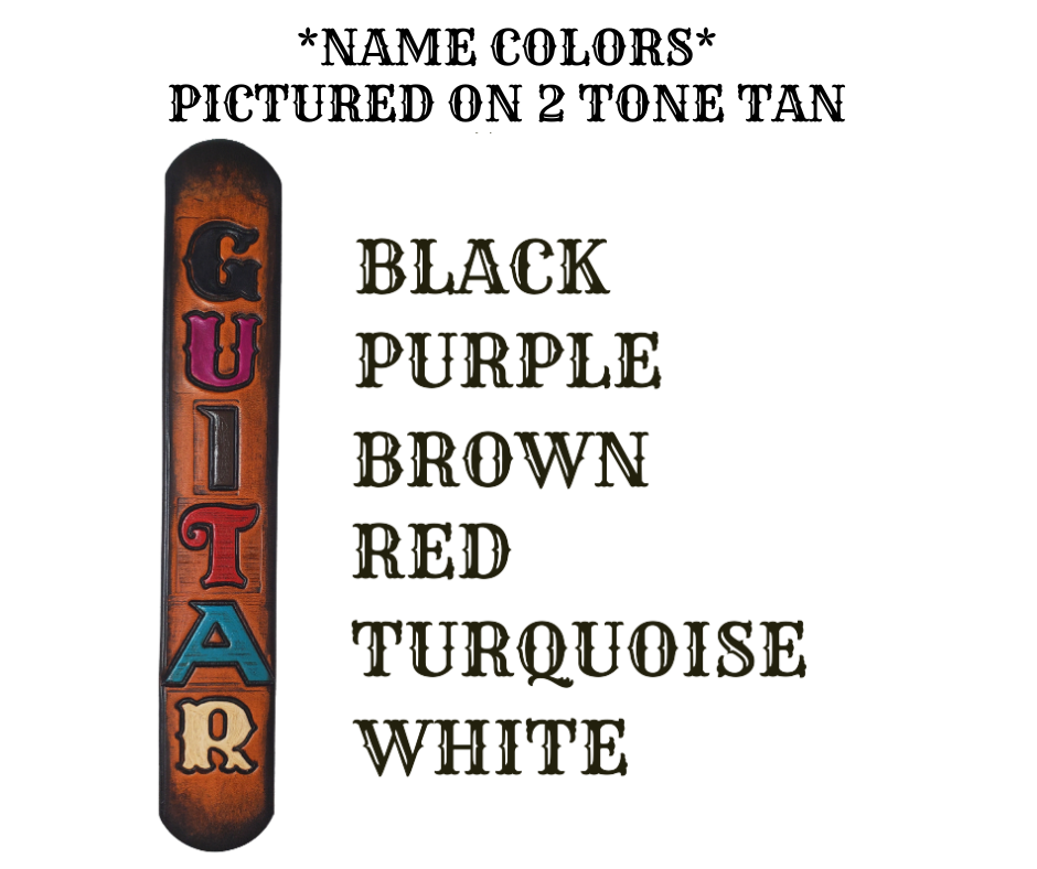 "All you need is Love" Leather Guitar Strap