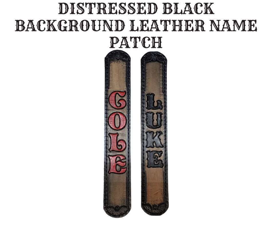 Cool Guitars, Great Songs and Lyrics have been staple for years in Country music!  "This 2" or 2 1/2" wide Guitar Strap is a nod to that classic influence. The main Body of the strap is approx. 1/8" thick Distressed Gray Leather Strap with a CUSTOMIZABLE LEATHER NAME PATCH. The classic adjustment style goes from approx. 42" to 56" at it's longest . Made just outside Nashville in our Smyrna, TN. shop.  