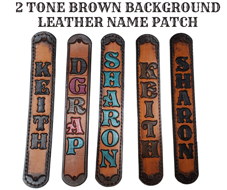 Acoustic Guitars and Great Songs and Lyrics have been staple for years in Country music!  "This 2" or 2 1/2" wide Guitar Strap is a nod to that classic influence. The main Body of the strap is approx. 1/8" thick Black Leather Strap with a CUSTOMIZABLE LEATHER NAME PATCH. The classic adjustment style goes from approx. 42" to 56" at it's longest . Made just outside Nashville in our Smyrna, TN. shop. It will need a bit of time to "break in" but will get a great patina over time.  