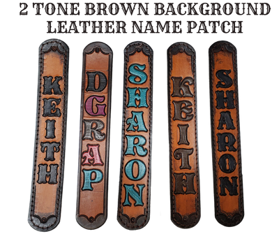 Acoustic Guitars and Great Songs and Lyrics have been staple for years in Country music!  "This 2" or 2 1/2" wide Guitar Strap is a nod to that classic influence. The main Body of the strap is approx. 1/8" thick Black Leather Strap with a CUSTOMIZABLE LEATHER NAME PATCH. The classic adjustment style goes from approx. 42" to 56" at it's longest . Made just outside Nashville in our Smyrna, TN. shop. It will need a bit of time to "break in" but will get a great patina over time.  