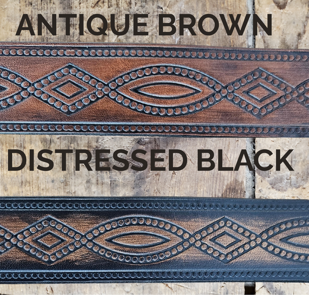 Personalized Good Bad and the Ugly leather belt with custom name