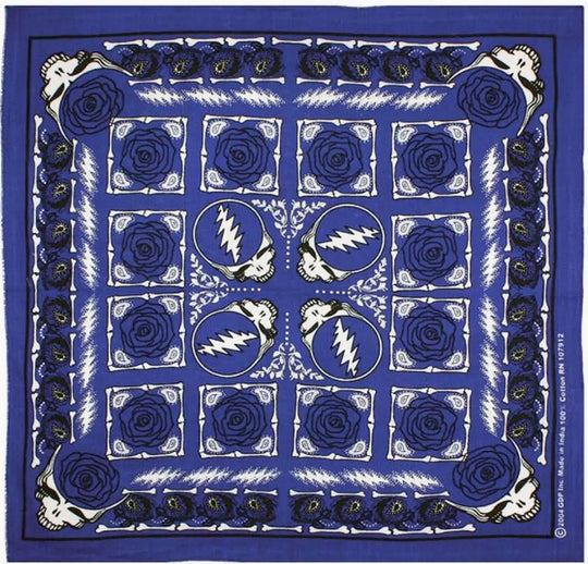 Grateful Dead Roses bandana. Fully licensed by Grateful Dead productions. The Grateful Dead are the psychedelic era&