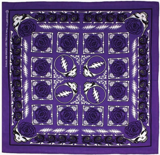 Grateful Dead Roses bandana. Fully licensed by Grateful Dead productions. The Grateful Dead are the psychedelic era&