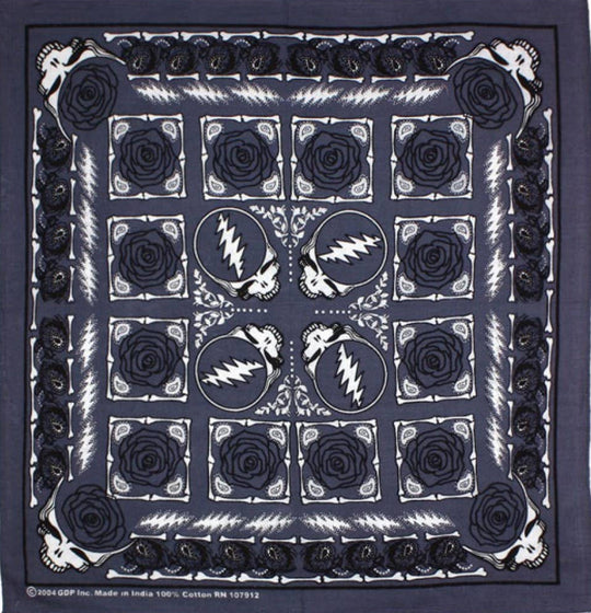 Grateful Dead Roses bandana. Fully licensed by Grateful Dead productions. The Grateful Dead are the psychedelic era&
