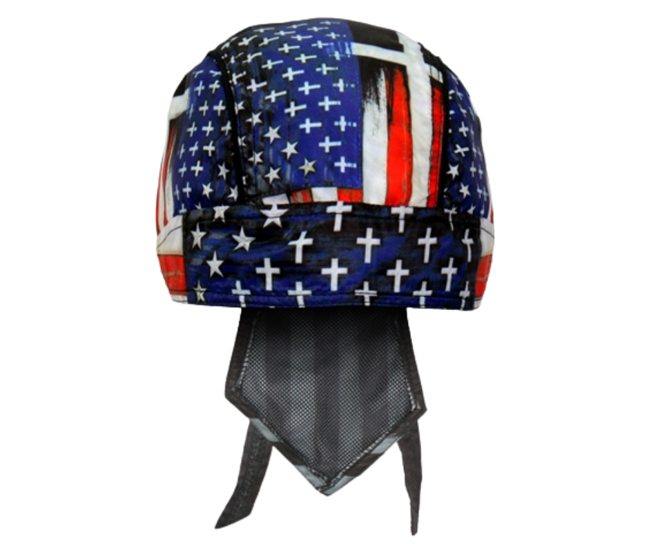 Whether you're hitting the road for a joyride on your motorcycle, getting together with your club, or just need some UV protection and sweat control, Premium doo rag head wraps are just what you need! Put on your new headwrap bandana while you run errands or handle some yard work.&nbsp; Represent your unique style with our moisture wicking, mesh lined head wraps, showcasing bright, long lasting designs. Visit our Smyrna TN shop, conveniently located near downtown Nashville.&nbsp;
