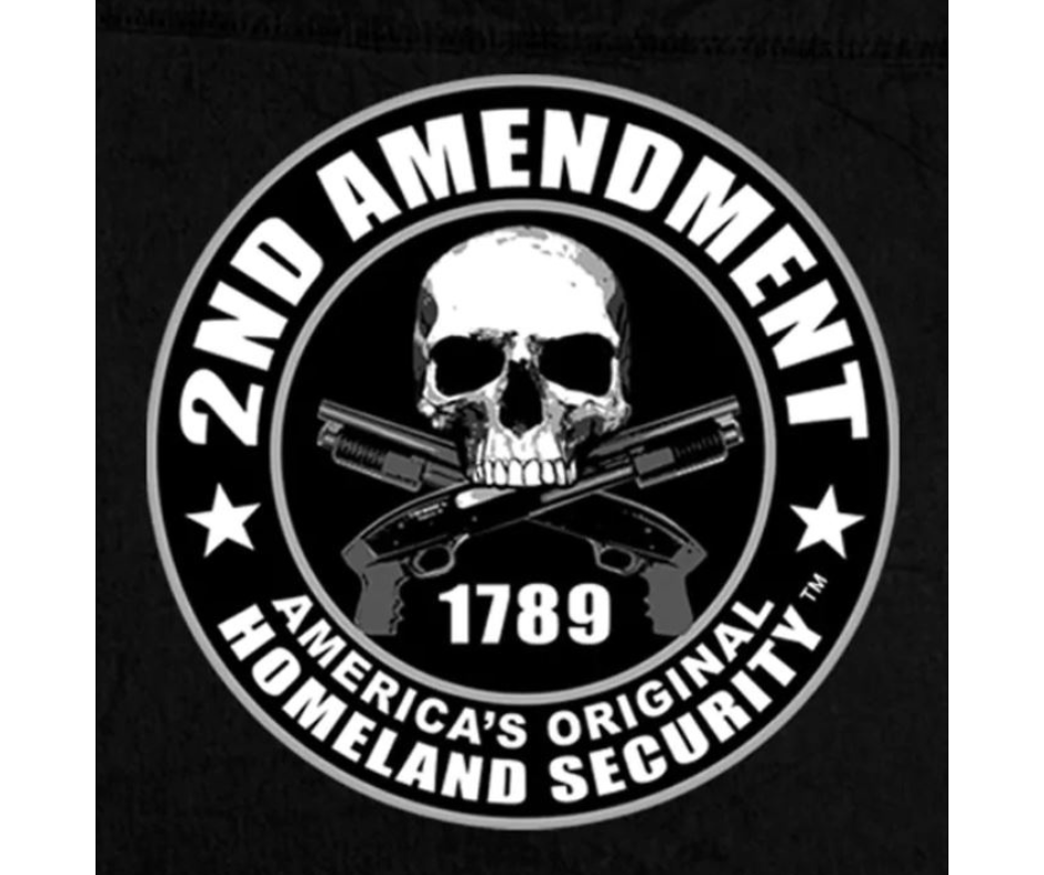 Be a part of the "Homeland Security" crew. Cotton blend with 2nd Amendment graphics on the front AND back, and Skulls on both sleeves. Available in our shop just outside Nashville in Smyrna, TN.  Certain times of the year we may have low stock.