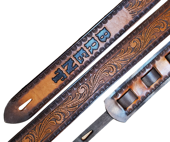 "Hotwire" Leather Guitar Strap