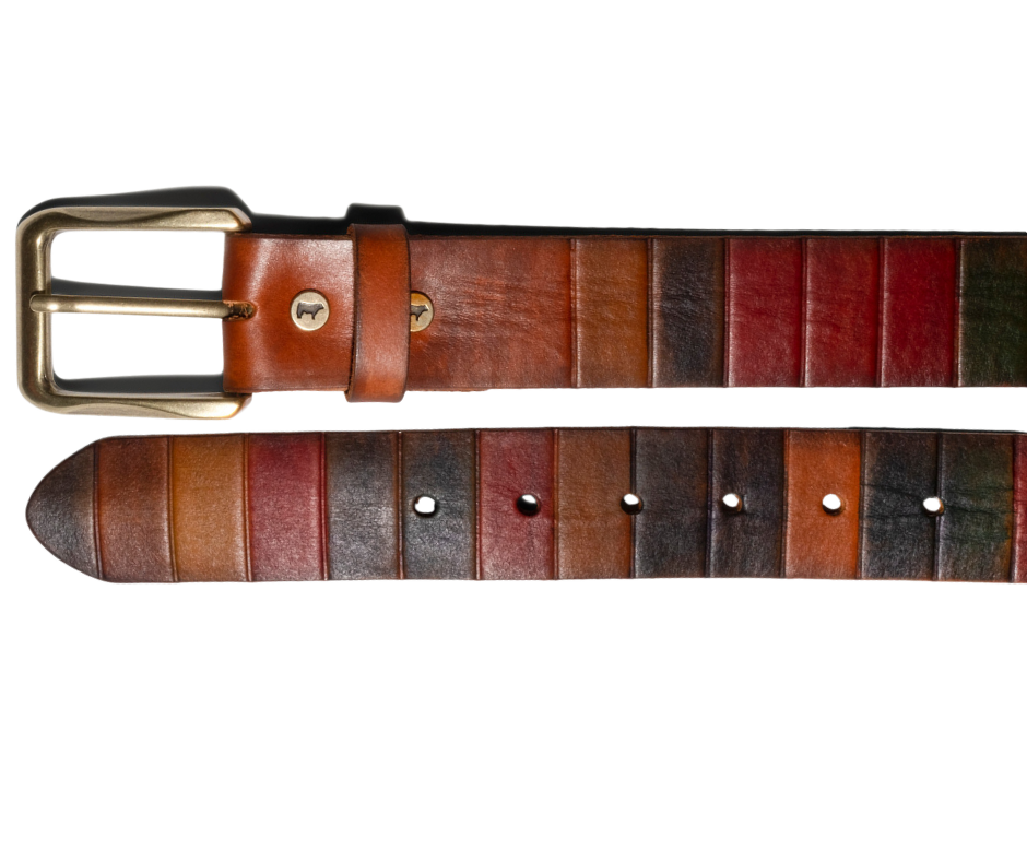 Artisans in Turkey handcraft our heavy-weight, full grain Italian vegetable-tanned leather to create our Rectangle Cut belt. The belt is artfully scored by hand to create dark lines that recall the ancient craft of leather bookbinding. A heavy-weight harness buckle in an Old English Brass finish compliments the rich cognac color of the leather. Built to last a lifetime, our Rectangle Cut Belt. Get fitted at our Smyrna, TN shop not far from Murfreesboro. From Will Leather.