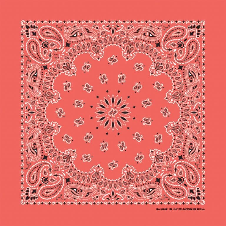 We stock traditional 100% Cotton for a soft and comfortable feel. Made in the USA and approx. 22" x 22", they feature a trademark Paisley design. Bandanas have been around for over 75 years and are still a staple in culture whether it's a farmer, MC, or a Rock star.