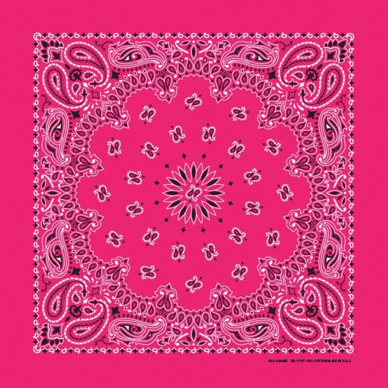 We stock traditional 100% Cotton for a soft and comfortable feel. Made in the USA and approx. 22" x 22", they feature a trademark Paisley design. Bandanas have been around for over 75 years and are still a staple in culture whether it's a farmer, MC, or a Rock star.