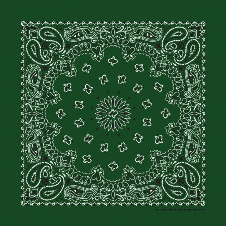We stock traditional 100% Cotton for a soft and comfortable feel. Made in the USA and approx. 22" x 22", they feature a trademark Paisley design. Bandanas have been around for over 75 years and are still a staple in culture whether it's a farmer, MC, or a Rock star.