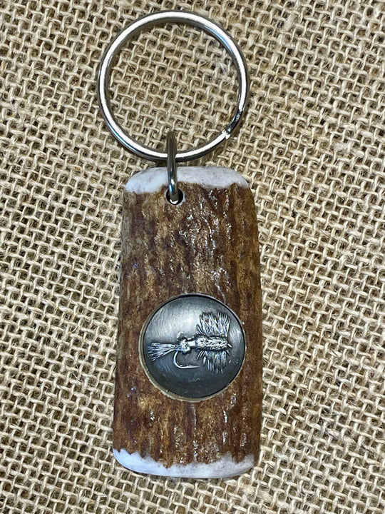 Handcrafted antler key chains featuring a variety of inlays. Made from naturally shed elk and deer antlers. Made in the U.S.A. Get yours at our Smyrna, TN shop not far from Franklin.