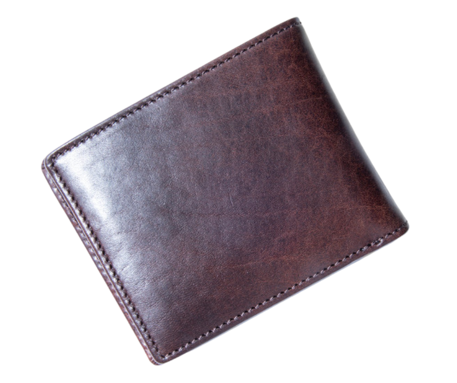Italian Full Grain Veg-Tan is some of the finest leather in the world. Yes it cost more but when you want the best your willing to pay a bit more. Smooth and soft Italian calfskin with a glossy finish in Brandy and Cognac. 5 card slots, I.D. slot, 2 cash pockets. It's compact 3" x 4" x .75" size is right size for your daily needs. Now stocked at our Smyrna, TN store not far from Famous Franklin. Made by Will Leather, Imported.