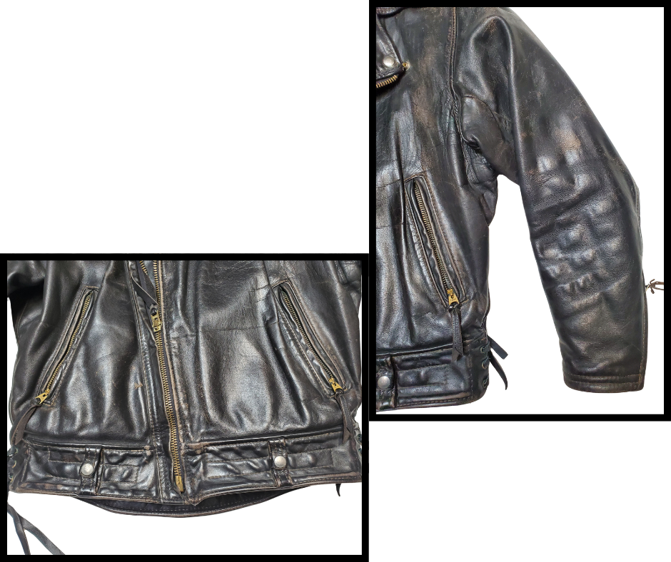 Side view. Ross Langlitz first opened up shop in 1947, he never dreamed that the Langlitz name would grow to reach across the ocean. Today, Langlitz Leathers is a fully functioning shop in Portland. Available in our Smyrna, TN shop not far wild downtown Nashville.