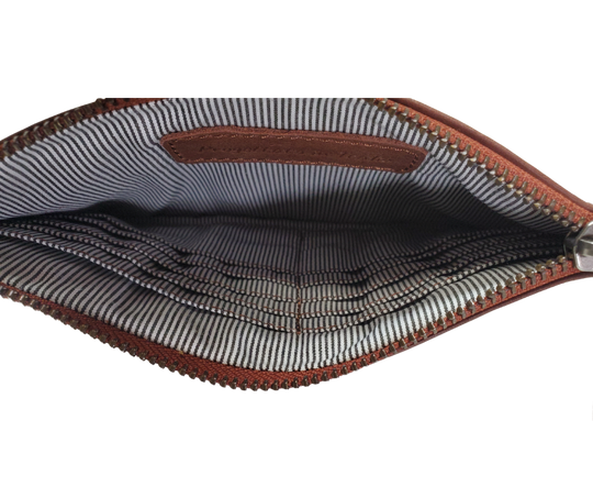 Our Kara wallet is a minimalist, sleek wristlet made from super soft Nappa leather. It can keep all your credit cards, cash, phone, and knick-knacks safely. Also works as a wristlet or keep it in your favorite bag when you have more stuff. Get yours at our world famous Smyrna, TN leather shop a short Uber ride from downtown Nashville.