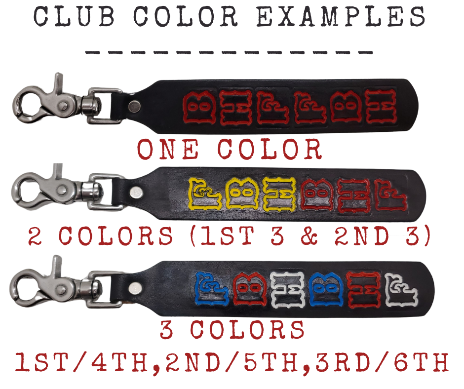Club/Name Leather Vest/Key Fob