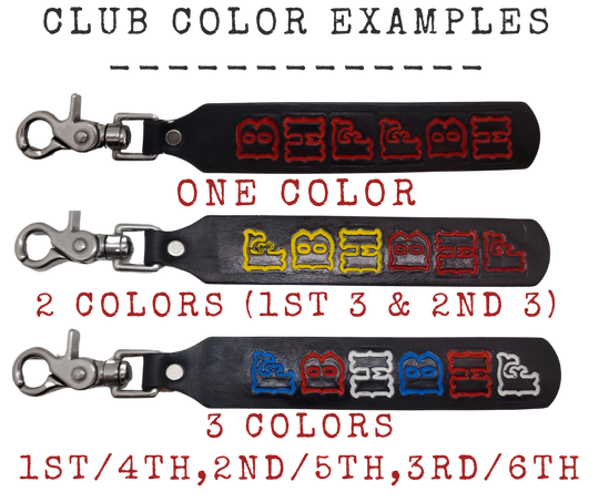 Club/Name Leather Vest/Key Fob