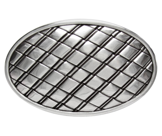 From side to side and back again, this unique oval buckle features a Kriss Kross pattern that will complement any style. Perfect for belts up to 1 1/2 inches, its playful design will Kross elevate all of your outfits. Visit our store in Smyrna, TN, just a hop skip and jump from downtown Nashville!

Approx. 3" x 4"
Imported