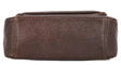 The Leah Crossbody is crafted with buffalo leather and has a light sprinkling of gunmetal studs. The front pocket is secured with a snap closure, contains a slim wallet. This RFID-protected wallet features 2 ID holders, 10 credit card slots, 2 open slit pockets for bills, and a full-size zippered pocket, ensuring your essentials are both organized and secure. The main interior is divided into two sections by a full-length zippered pocket. The front compartment offers two open slip pockets, while the back po