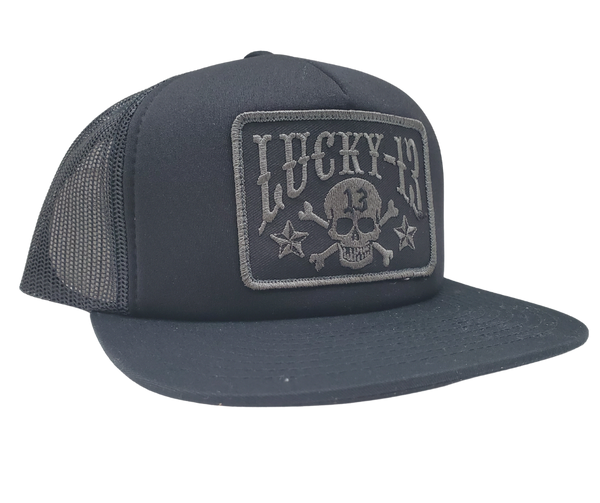Lucky 13 Skull and Stars Cap – Buckle and Hide Leather