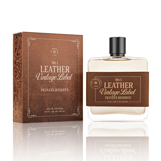 Leather Vintage Label Private Reserve embodies the rugged authenticity of the American spirit. Crafted for the West, this masculine fragrance layers with rich Virginian Cedarwood and warm, sun-aged leather. It’s a classic scent that’s as timeless as the land that inspired it. Now stocked at our Smyrna, TN store.

3.4 oz bottle
Timeless. Woodsy. Masculine.