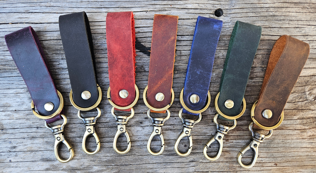 The Loop Leather Keychain – Buckle and Hide Leather