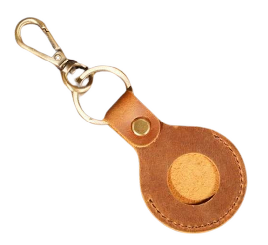 Leather Air Tag Keychain Case