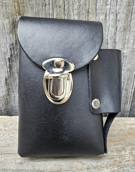 Carry your cigarettes in style with our Cigarette Case. Made in the USA with strong, riveted leather and a side pocket for a lighter. It also features a belt loop on the back so you can easily take it with you wherever you go. Available at our Smyrna, TN store conveniently located near Murfreesboro.