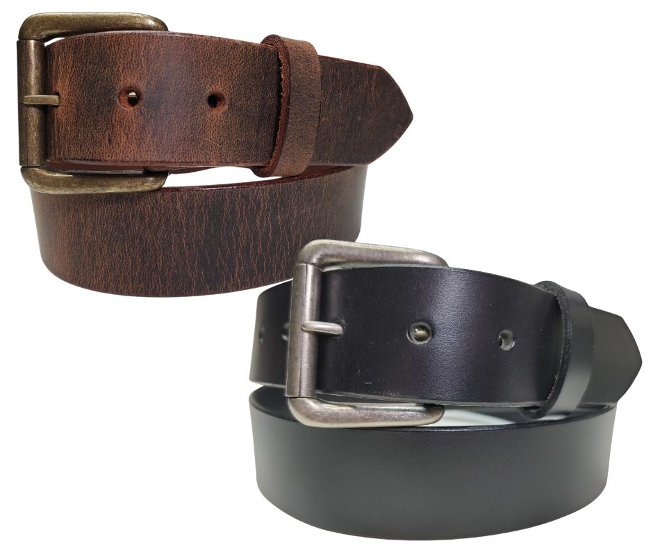 The Micromanager Leather Belt brings casual relaxation to your number-crunching workdays. Crafted from a single piece of 1/8" top grain leather, this belt features handy snaps for swapping buckles whenever the mood strikes. Watch our sizing video to nail the perfect fit! Available at our Smyrna shop, just a quick rideshare from Nashville hotspots – because even spreadsheet wizards deserve stylish accessories.