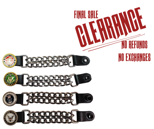 Limited amounts of these left. The Military has licensed the artwork and logos and we are unable to buy anymore of the parts. We have a few of these that we haven't made yet this is the newest batch. The 5 1/2" Snap to Snap length is a standard vest chain length. In stock at our Smyrna, TN shop while they last.