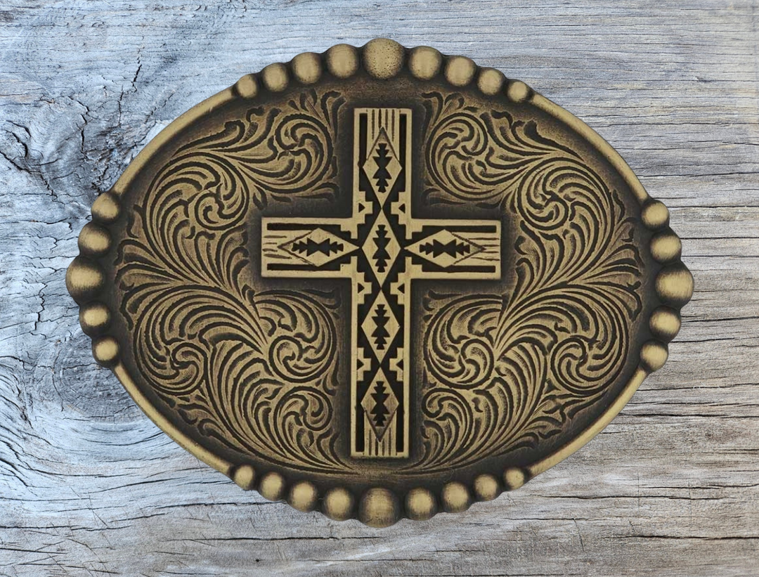 The Western Cross Belt Buckle