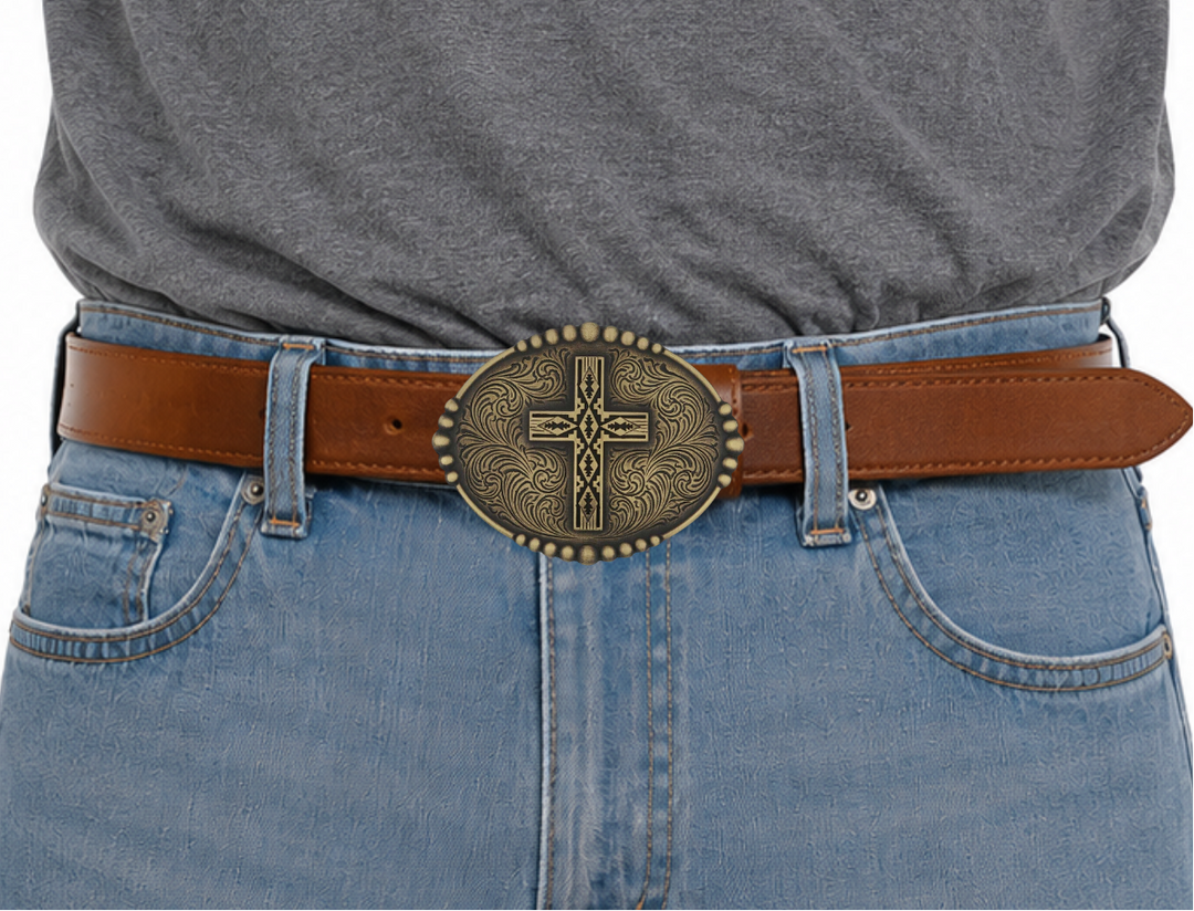The Western Cross Belt Buckle