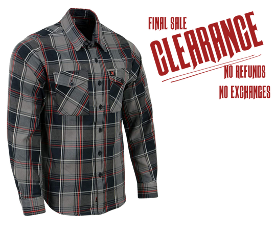 Milwaukee Plaid Red/Gray/Black Flannel CLOSEOUT!