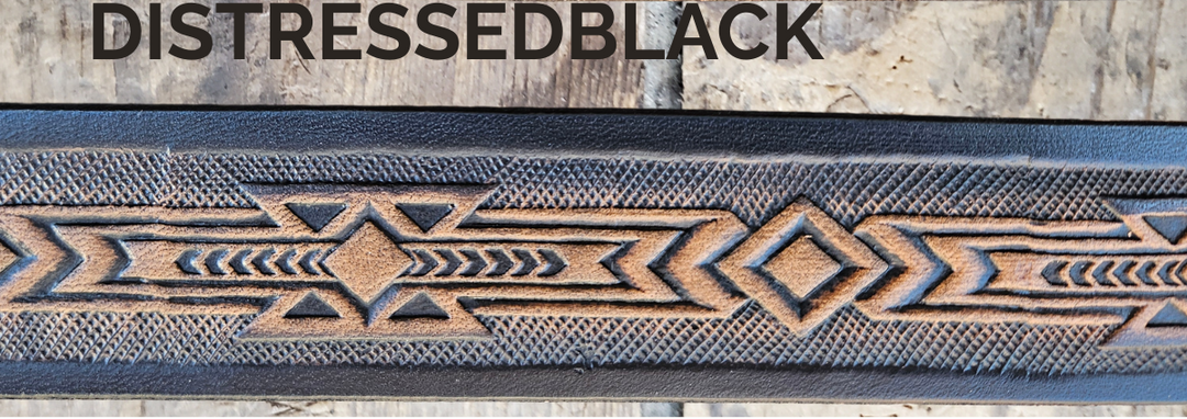 Personalized Mr. Ringo Southwestern leather belt with embossed Arizona-style design and custom name.