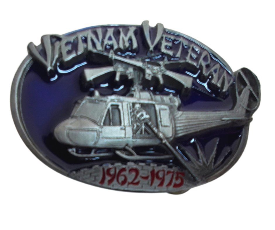 Show your support for our Viet Nam Veterans. We get them almost everyday in our shop. At approx. 2 1/2" tall x 3 1/2" wide and it's oval shape it's belly friendly! Pick this up in our Smyrna, TN shop, just outside of Nashville. This is the LAST ONE we have!