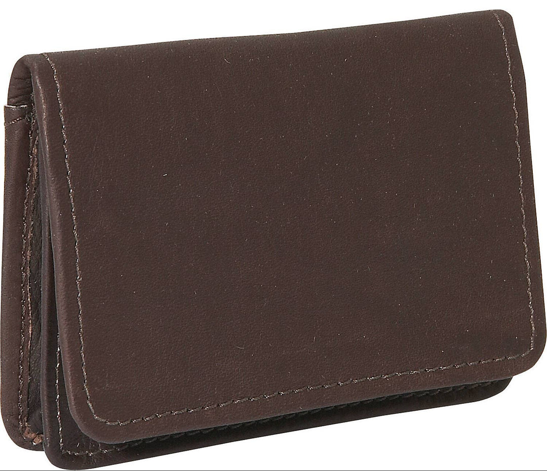 The Notch Card I.D. case in for the Minimalist attitude in a Soft Leather wallet. Fit's easily in your front pocket or bag. Flap-over to gusseted pocket for credit cards and/or business cards. Leather improves with age as it absorbs the oils from your hands and assumes a classic, worn look. Additional open pocket for cards on the back. Now stocked at our Smyrna, TN shop not far from Opry Mills Mall.

Handcrafted in Colombia, South America.
Open pocket. * I.D. window.
Dimensions 4 x 2.75 inches