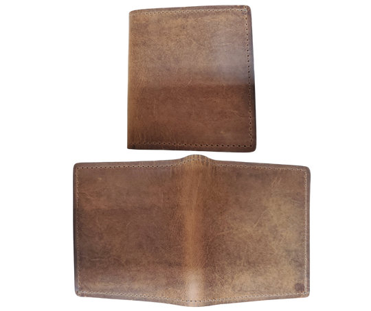 Made right here in the USA. Just leather and thread that's it. These don't have 43 pockets but are made well. If you just carry the basics these are what work for you. Just a few left. See them at our our Smyrna, TN shop just outside Nashville.