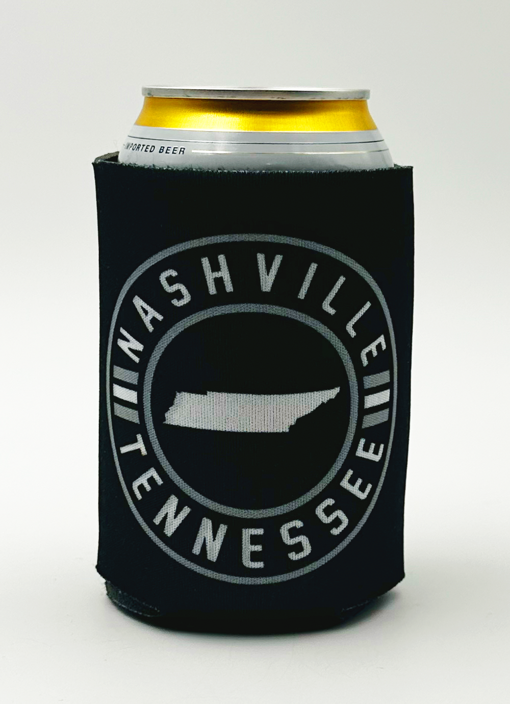 Nashville Tennessee State Can Cooler. These can coolers fit most 12 oz. cans and bottles and are made with polyurethane foam for premium insulation. Sublimation screen printing methods to imprint the design for the best results. Part of our Home section at our Smyrna, TN shop.

Collapsible
