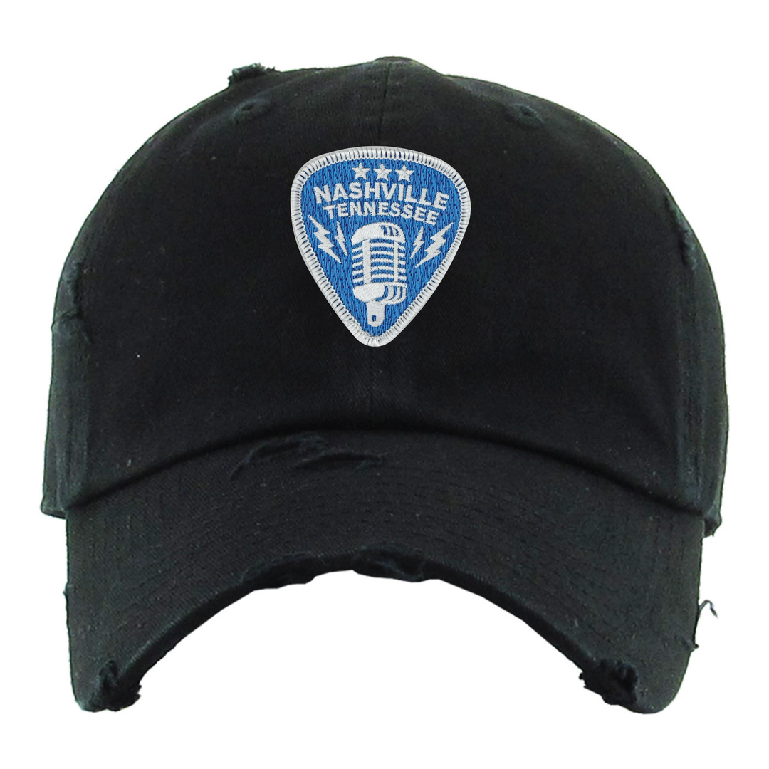 Discover the adventurous Music of Nashville, the music city of legends! This Guitar Pick Cap proudly features the iconic Classic Microphone, symbolizing the birthplace of rock n&