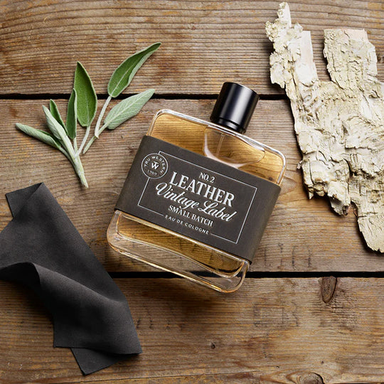 Leather Vintage Label Small Batch is a contemporary cologne expertly crafted with soft, leathery warmth and smooth woods. Inspired by vintage bourbon, it’s infused with notes of grey suede, shaved white woods, and fresh sage to form an iconic blend. Now available at our Smyrna, TN shop not far from Nashville.

3.4 oz bottle
Warm. Modern. Smooth.