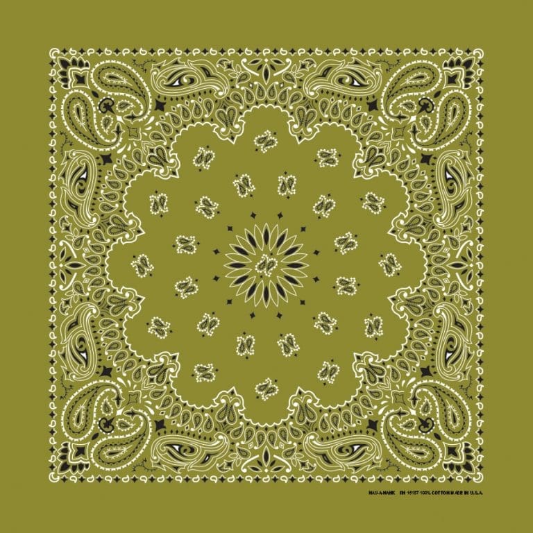 We stock traditional 100% Cotton for a soft and comfortable feel. Made in the USA and approx. 22" x 22", they feature a trademark Paisley design. Bandanas have been around for over 75 years and are still a staple in culture whether it's a farmer, MC, or a Rock star.