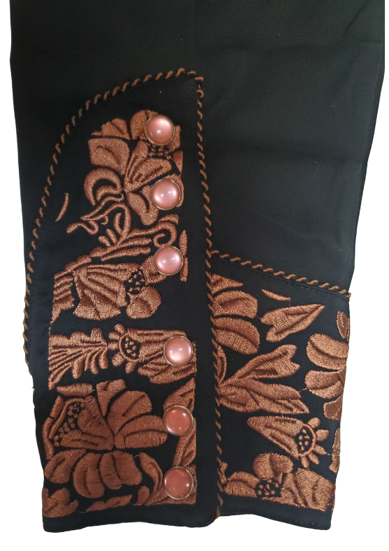 Sleeve view - Western shirts with Embroidered Western Tooled stitching never go out of style! Inspired by classic cowboy movies, these timeless designs are favorites of today’s country stars and rock icons alike. Pair them with your favorite ripped jeans for a casual vibe or dress them up with sharp jeans for a night out. Just arrived at our Smyrna, TN shop, just a stone’s throw from Music Row in downtown Nashville!