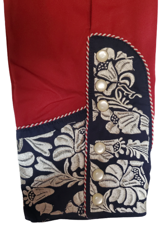 Sleeve view - Western shirts with Embroidered Western Tooled stitching never go out of style! Inspired by classic cowboy movies, these timeless designs are favorites of today’s country stars and rock icons alike. Pair them with your favorite ripped jeans for a casual vibe or dress them up with sharp jeans for a night out. Just arrived at our Smyrna, TN shop, just a stone’s throw from Music Row in downtown Nashville!