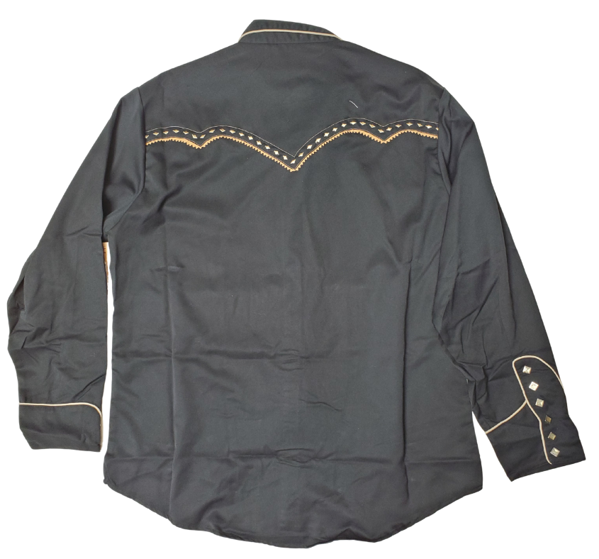 Back view - Western Shirts with Diamond Embroidery shirts never go out of style! Inspired by classic cowboy movies, these timeless designs are favorites of today’s country stars and rock icons alike. Pair them with your favorite ripped jeans for a casual vibe or dress them up with sharp jeans for a night out. Just arrived at our Smyrna, TN shop, just a stone’s throw from Music Row in downtown Nashville!
